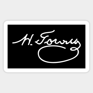 Signature of Nikolai Gogol, Russian Writer of Satire Sticker